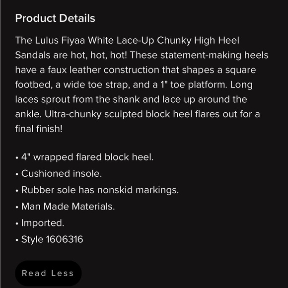 Lulus Lace up Chunky High Heels - Picture 5 of 5